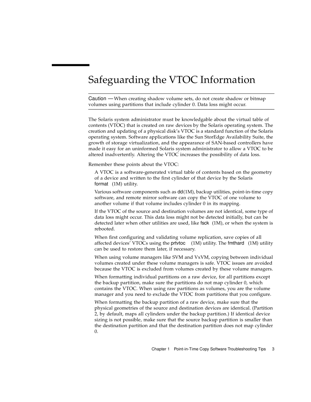 Sun Microsystems 3.2 manual Safeguarding the Vtoc Information 