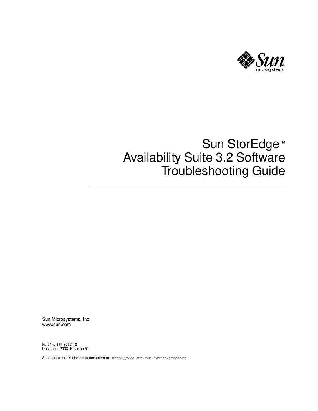 Sun Microsystems manual Sun StorEdge Availability Suite 3.2 Software, Troubleshooting Guide 