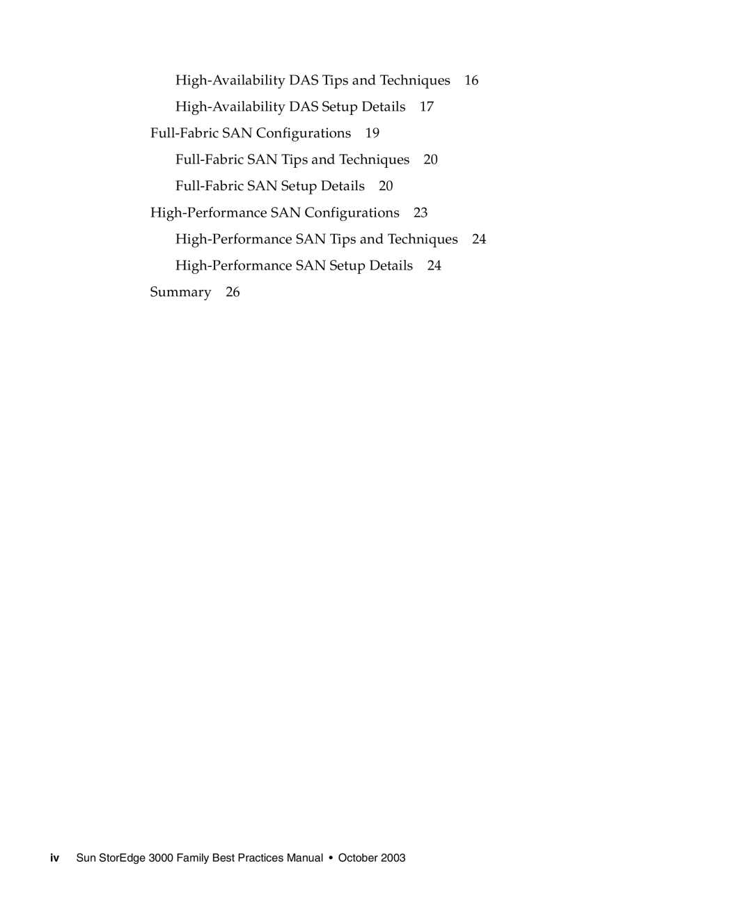 Sun Microsystems 3510 manual Iv Sun StorEdge 3000 Family Best Practices Manual October 