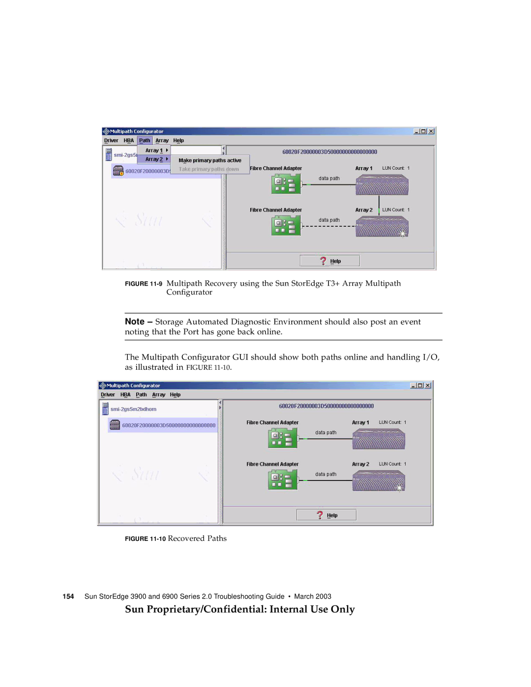 Sun Microsystems 3900, 6900 manual 10Recovered Paths 