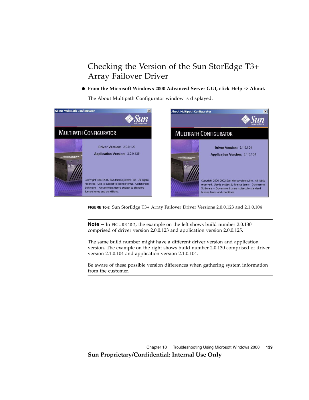 Sun Microsystems 6900, 3900 manual Checking the Version of the Sun StorEdge T3+ Array Failover Driver 