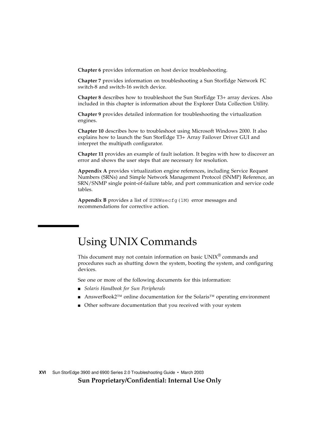 Sun Microsystems 3900, 6900 manual Using UNIX Commands, Solaris Handbook for Sun Peripherals 