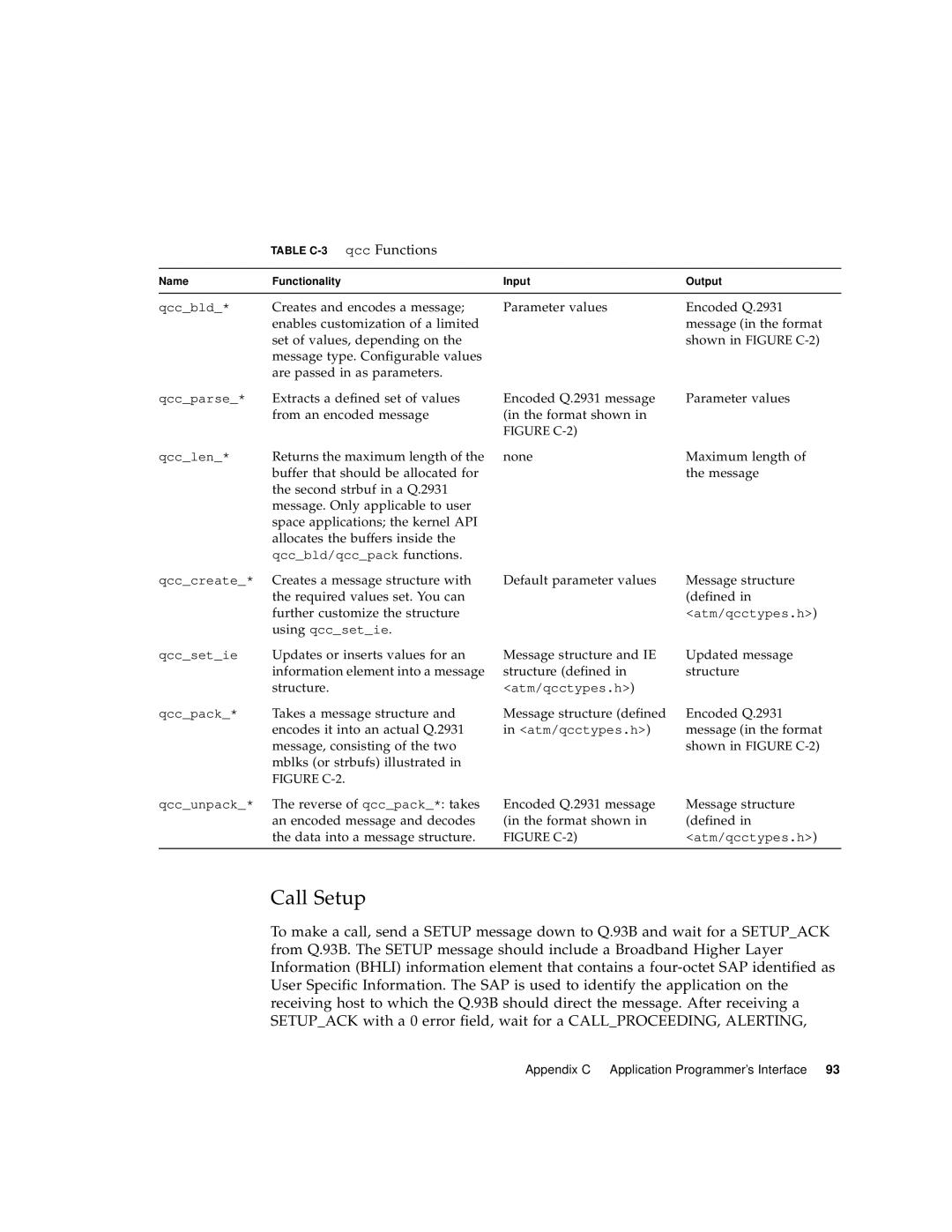 Sun Microsystems 3U manual Call Setup 