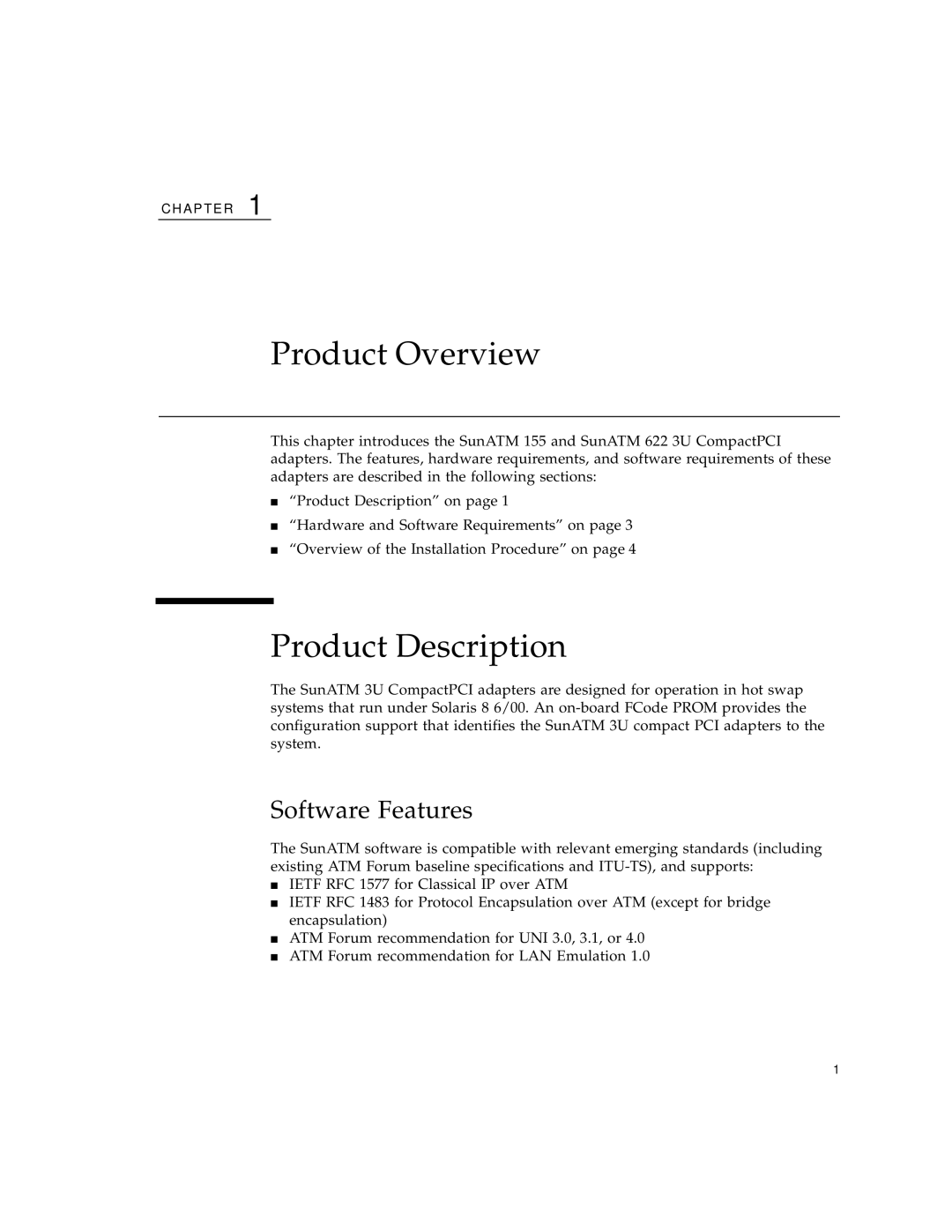 Sun Microsystems 3U manual Product Overview, Product Description, Software Features 