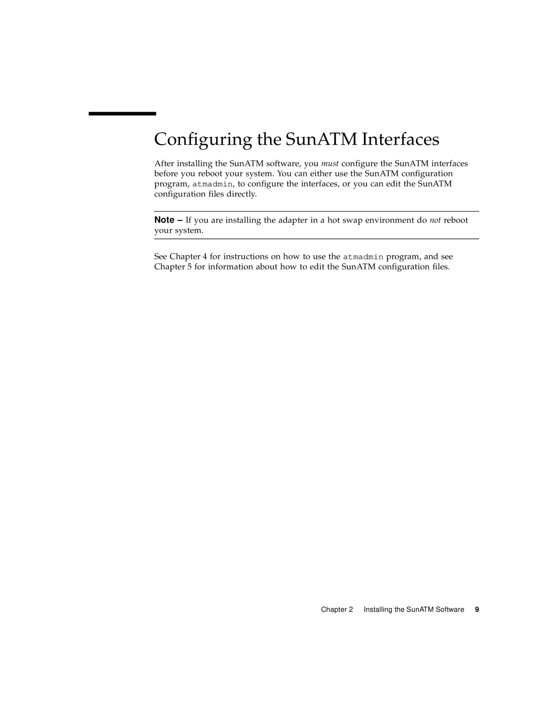 Sun Microsystems 3U manual Configuring the SunATM Interfaces 