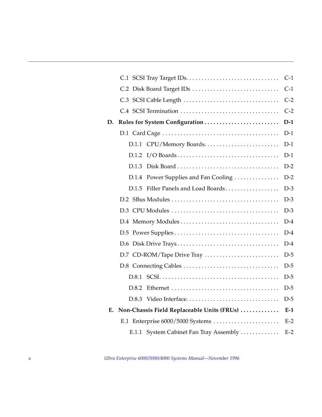 Sun Microsystems manual Ultra Enterprise 6000/5000/4000 Systems Manual-November 