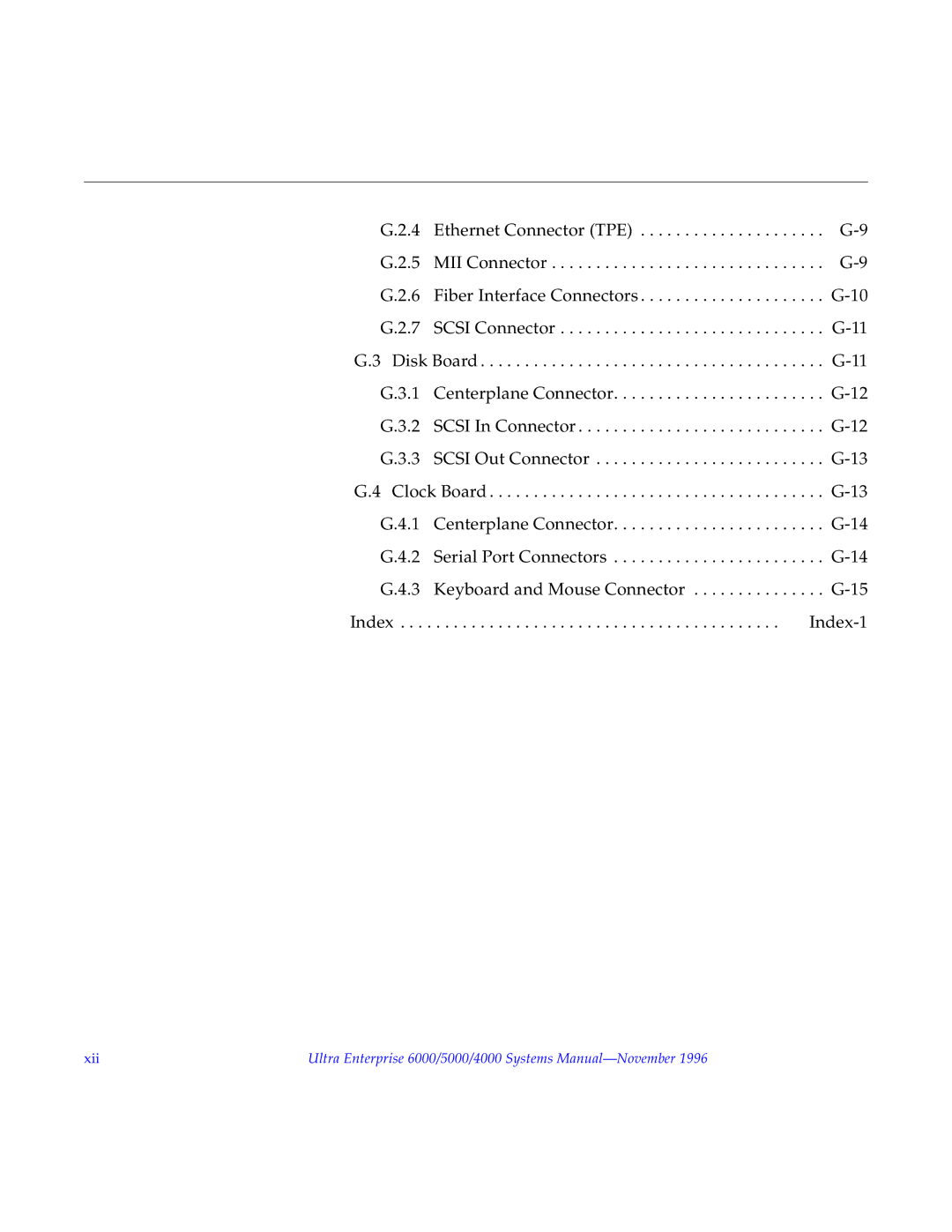 Sun Microsystems 4000, 5000, 6000 manual Xii 