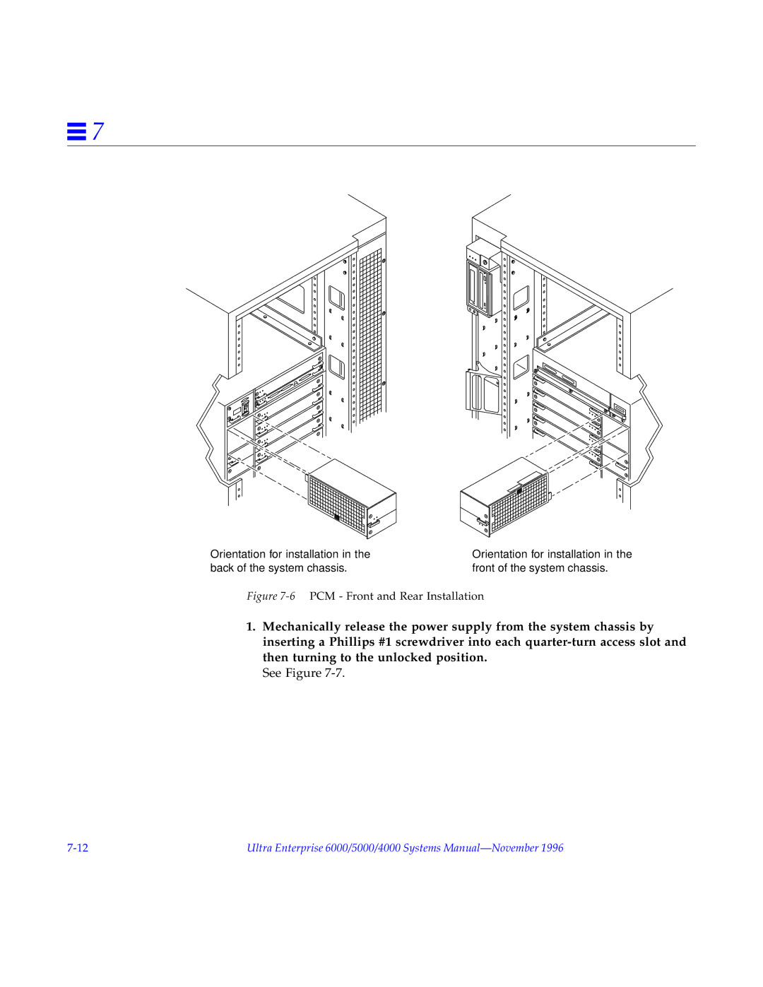 Sun Microsystems 4000, 5000, 6000 manual Orientation for installation 