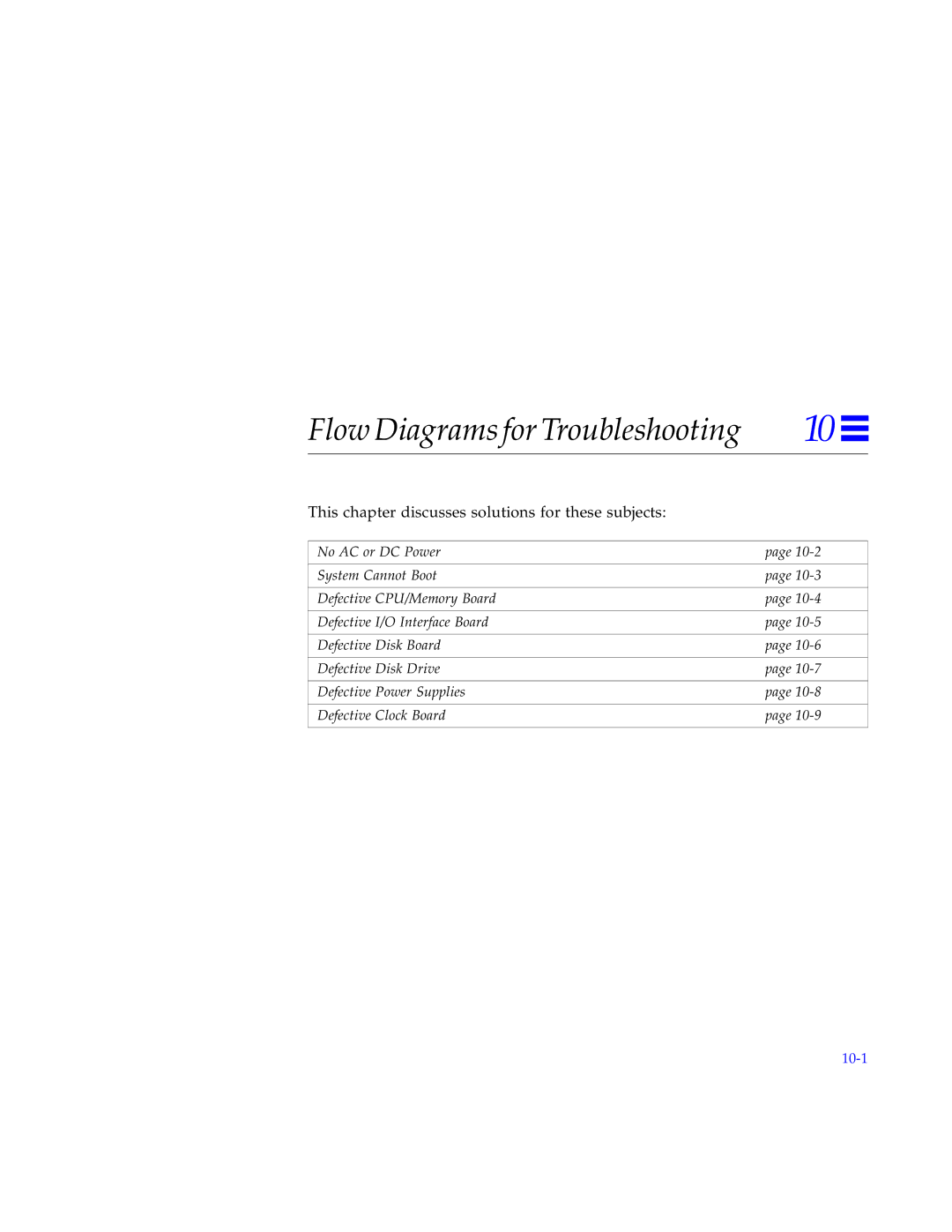 Sun Microsystems 5000, 4000, 6000 manual Flow Diagrams for Troubleshooting 