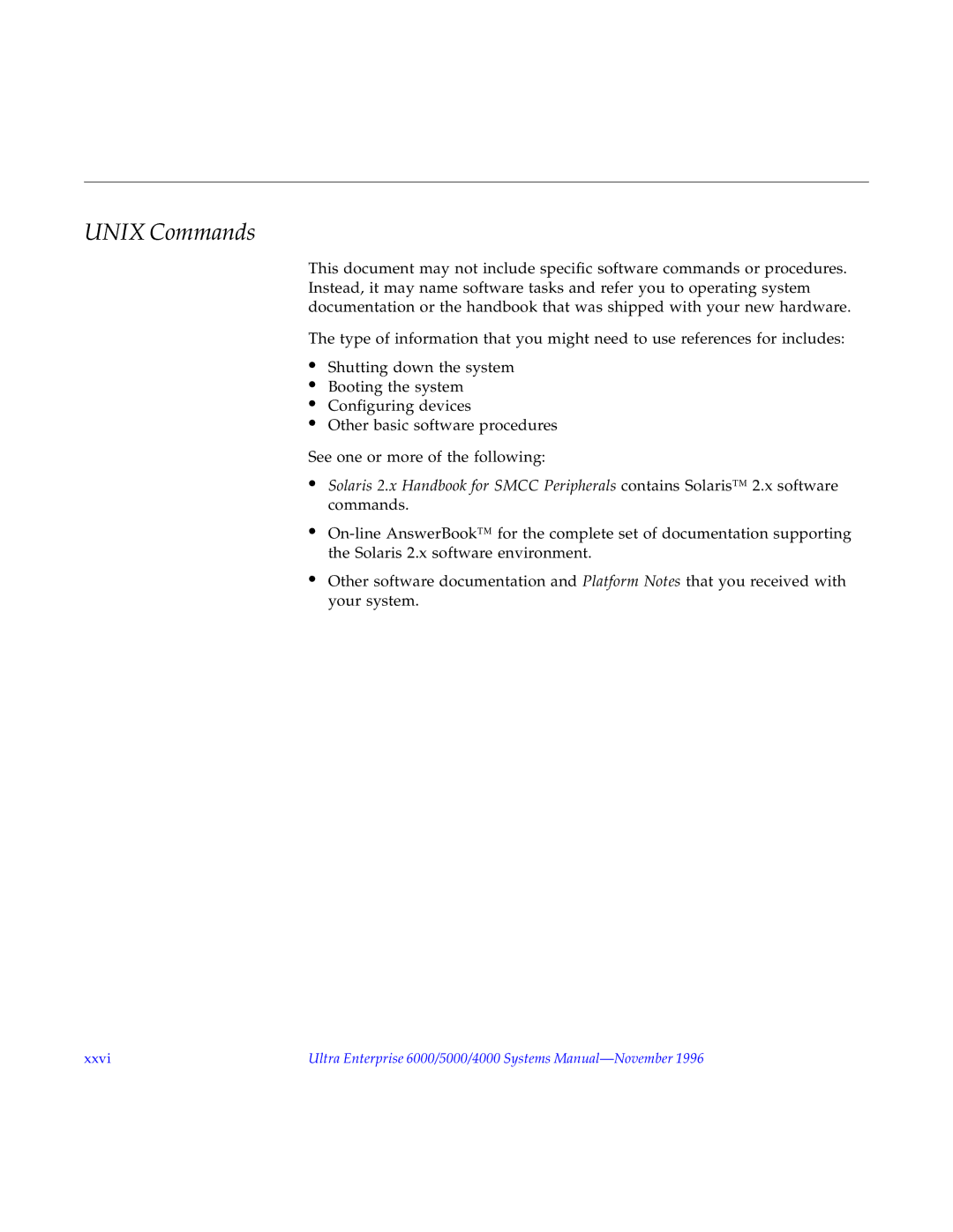 Sun Microsystems 6000, 4000, 5000 manual Unix Commands 