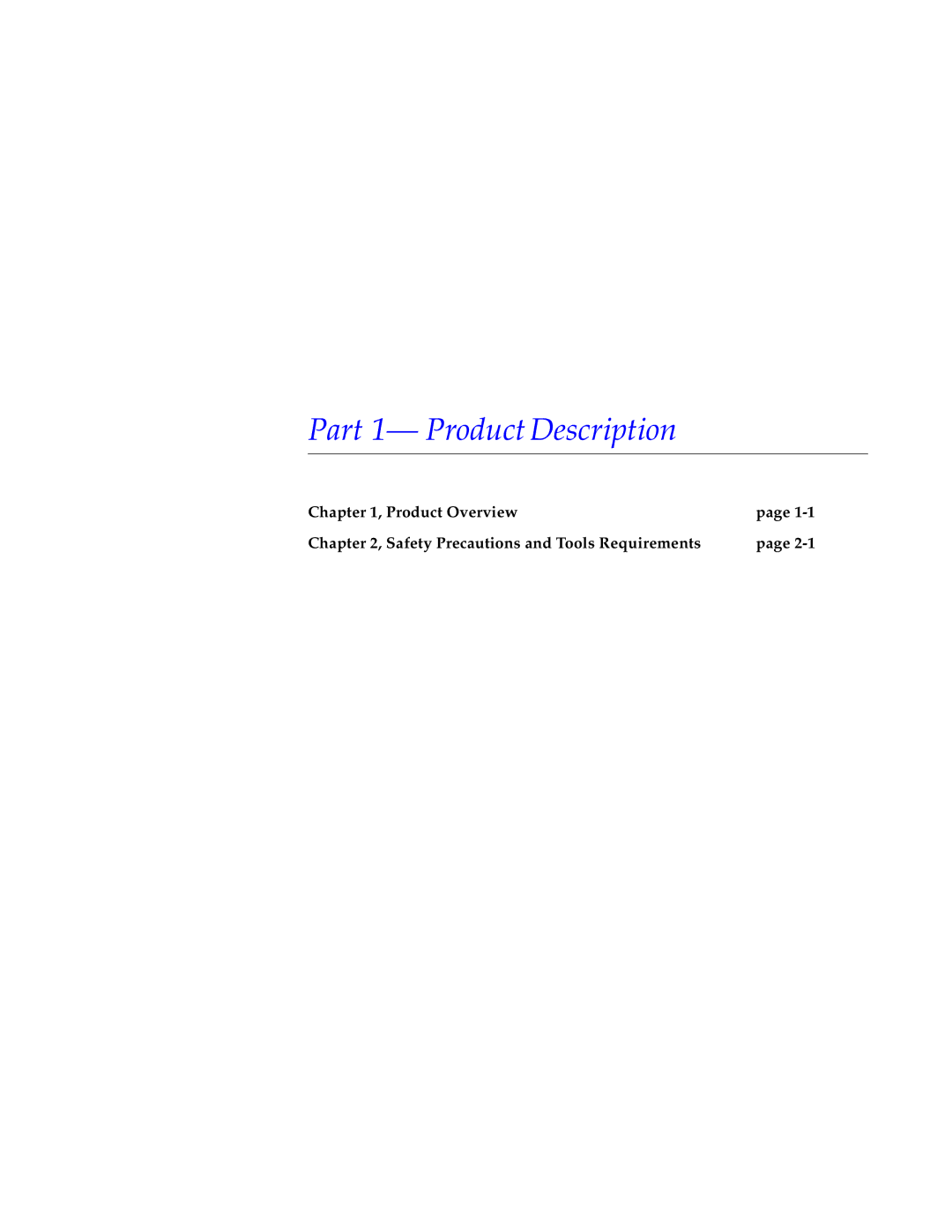 Sun Microsystems 4000, 5000, 6000 manual Part 1- Product Description 