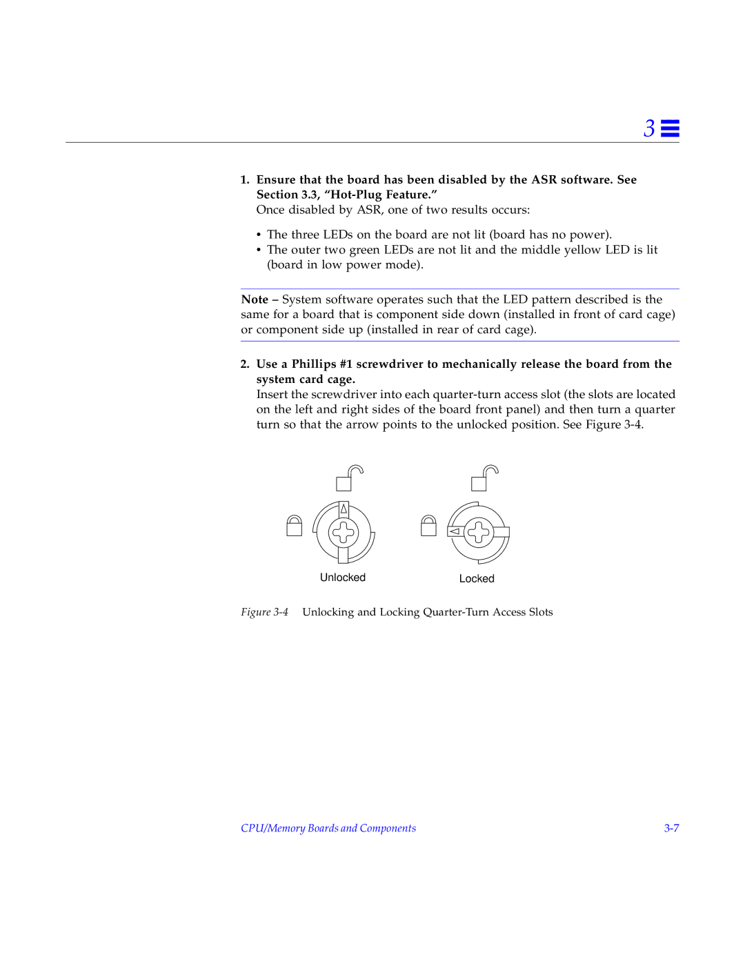 Sun Microsystems 5000, 4000, 6000 manual UnlockedLocked 