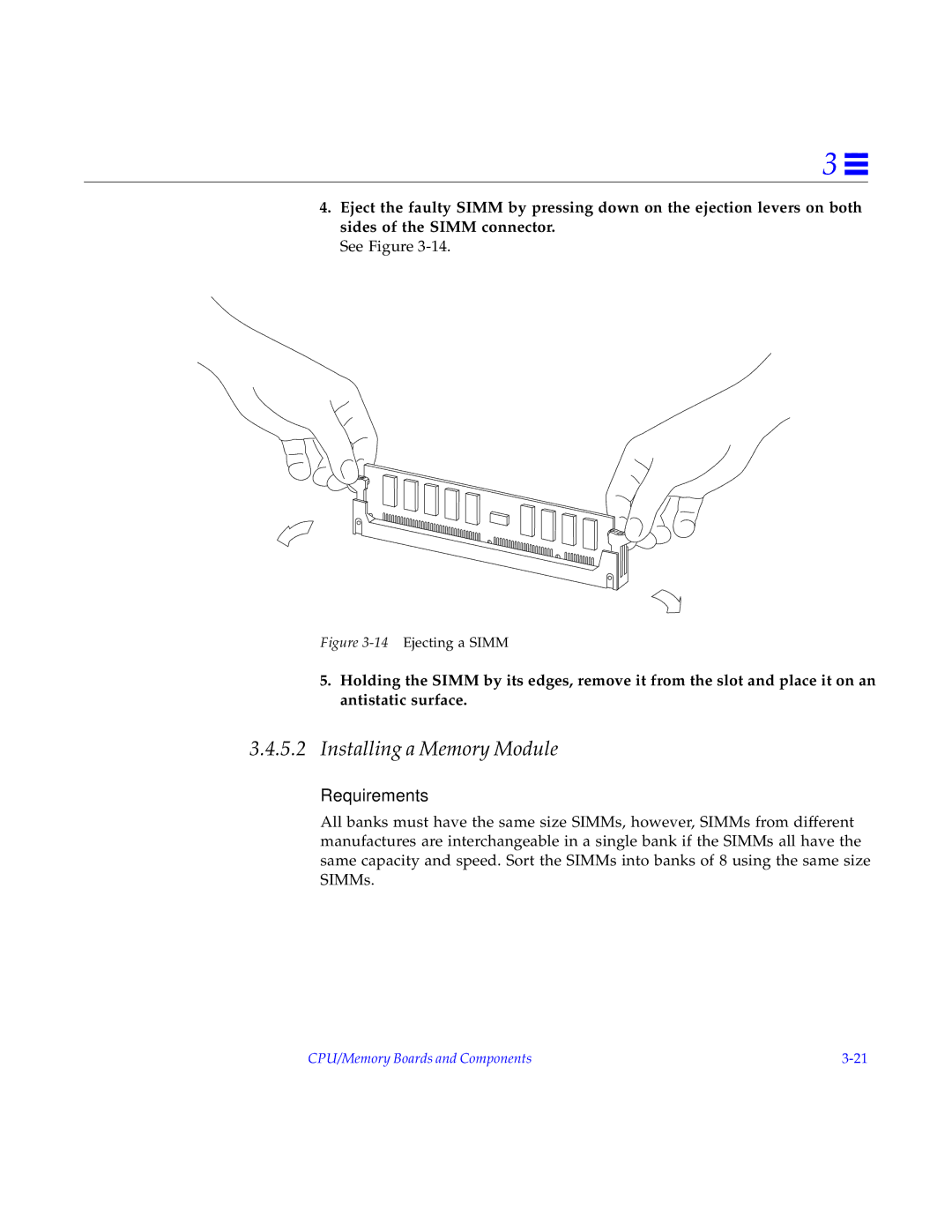Sun Microsystems 4000, 5000, 6000 manual Installing a Memory Module, Requirements 