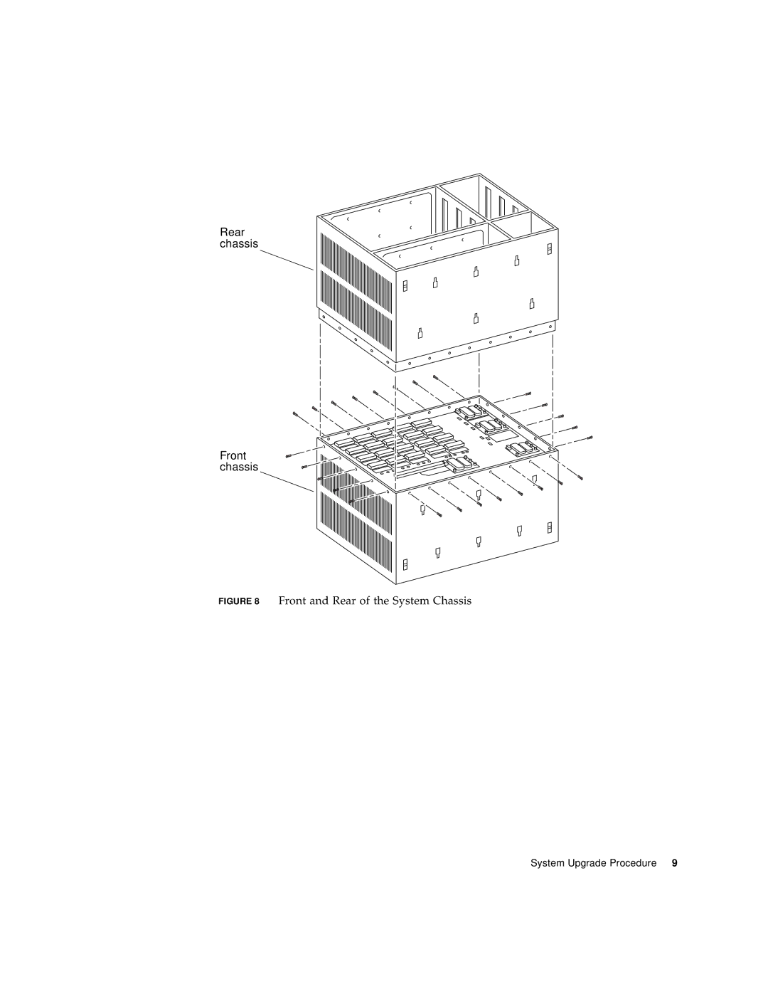 Sun Microsystems 4000 manual Front and Rear of the System Chassis 