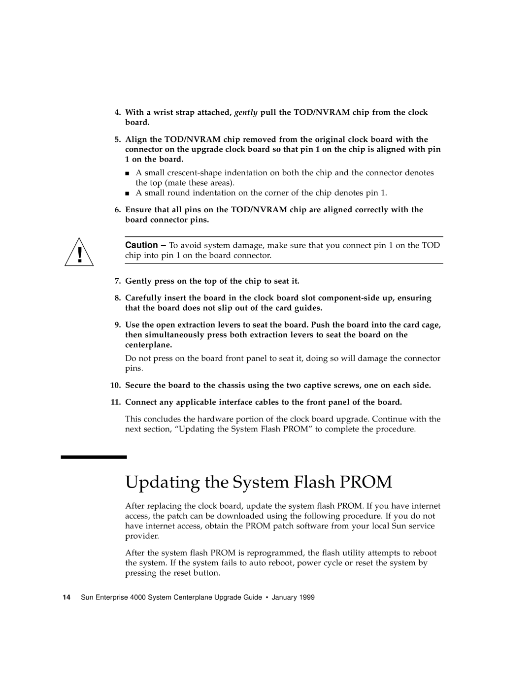 Sun Microsystems 4000 manual Updating the System Flash Prom 