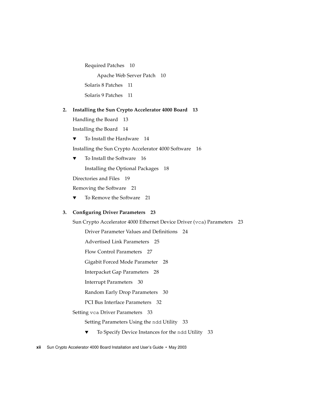 Sun Microsystems manual Installing the Sun Crypto Accelerator 4000 Board, Configuring Driver Parameters 