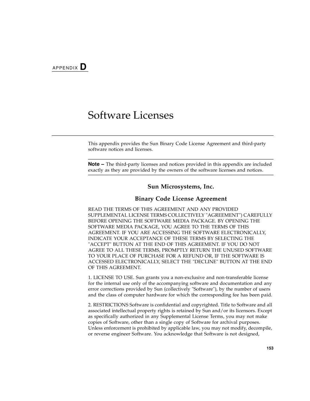 Sun Microsystems 4000 manual Software Licenses 