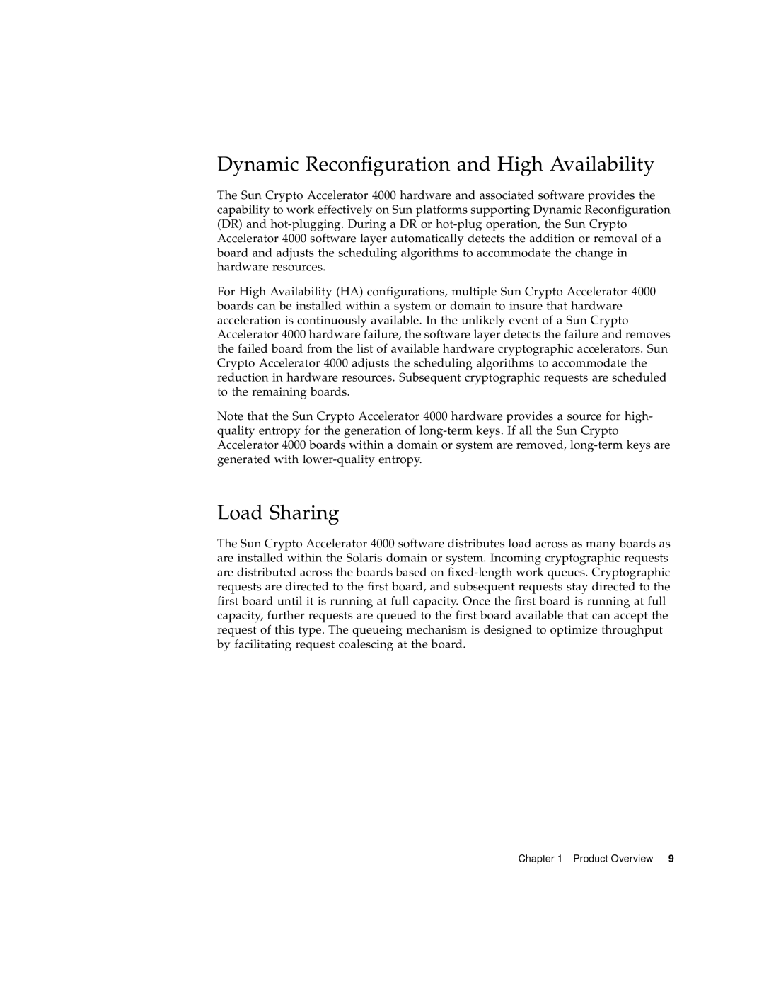 Sun Microsystems 4000 manual Dynamic Reconfiguration and High Availability, Load Sharing 