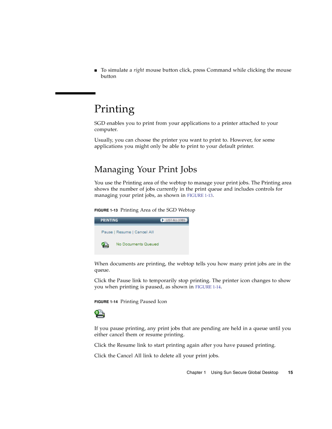 Sun Microsystems 4.5 manual Printing, Managing Your Print Jobs 