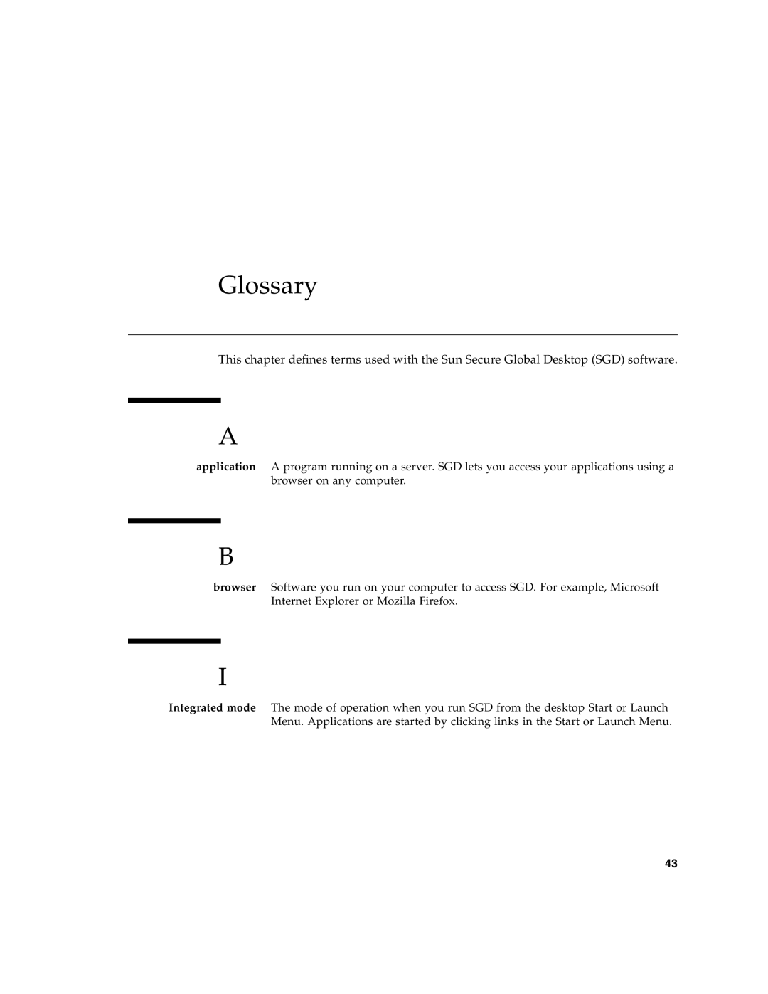 Sun Microsystems 4.5 manual Glossary 