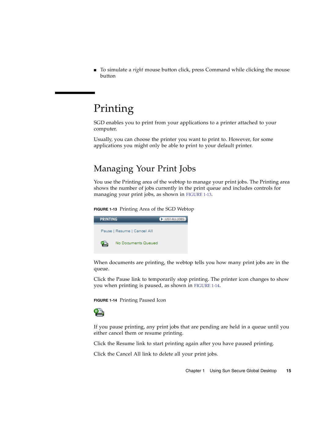 Sun Microsystems 4.5 manual Printing, Managing Your Print Jobs 