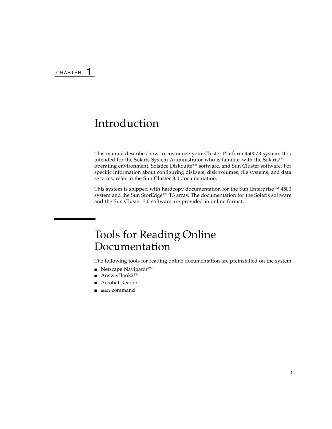 Sun Microsystems 4500/3 manual Introduction, Tools for Reading Online Documentation 