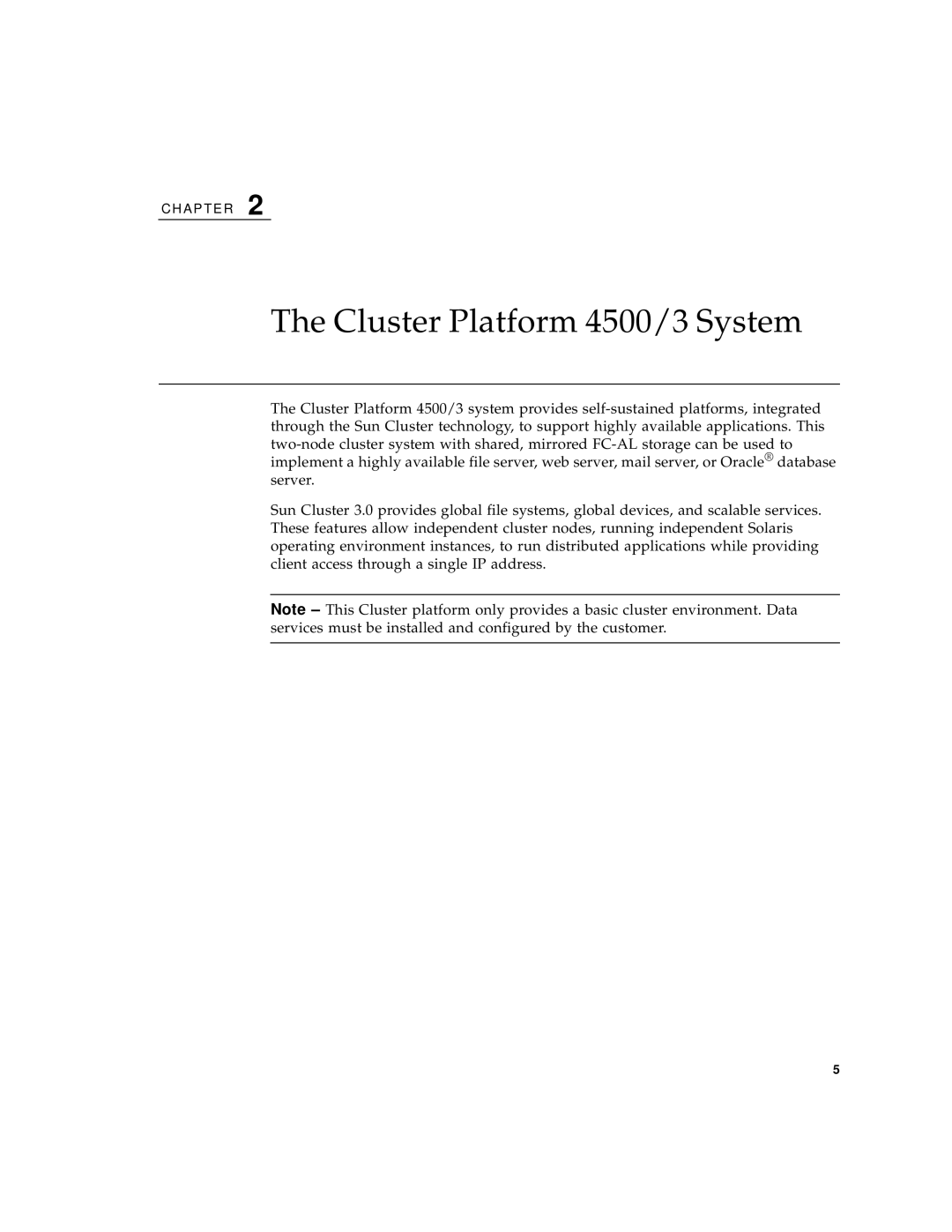 Sun Microsystems manual Cluster Platform 4500/3 System 