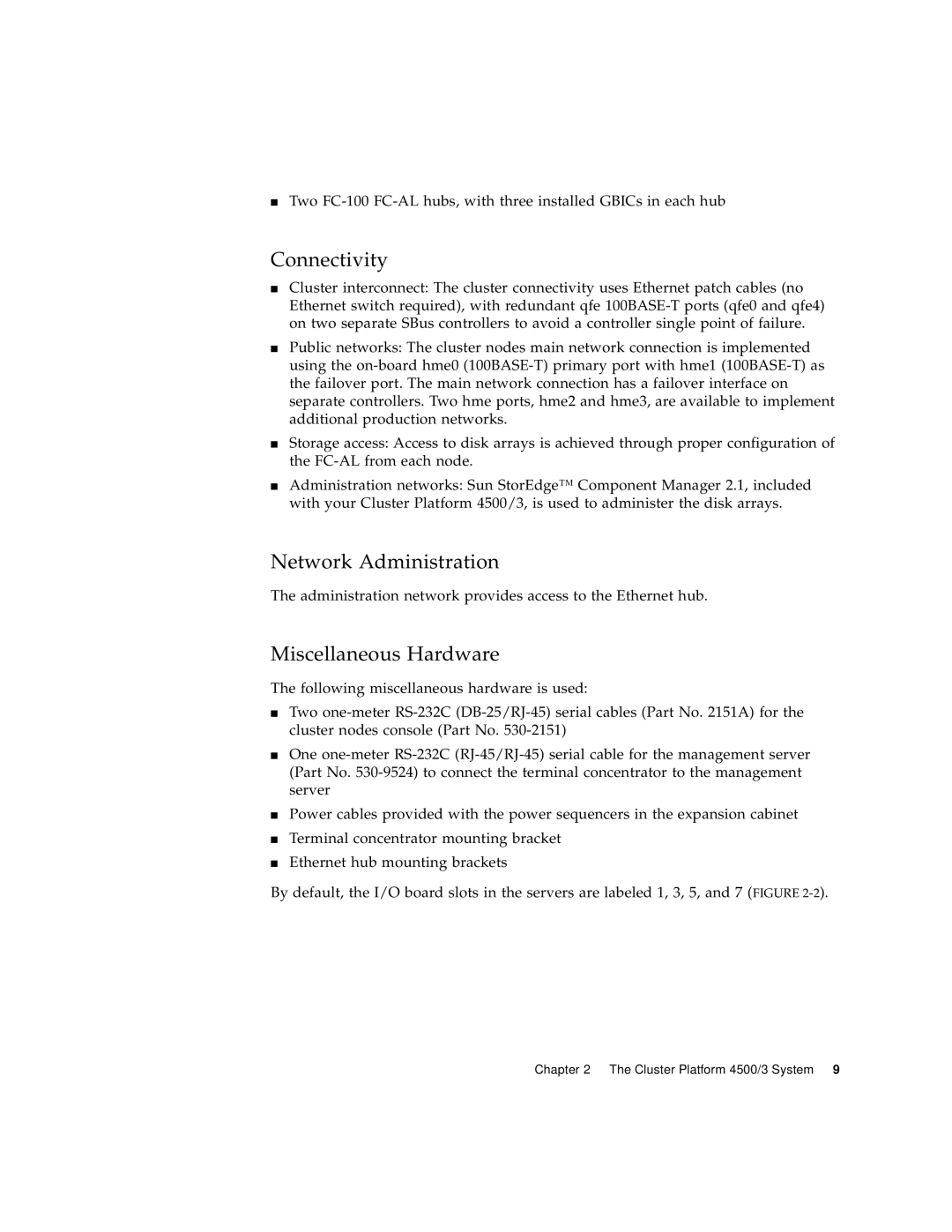 Sun Microsystems 4500/3 manual Network Administration 