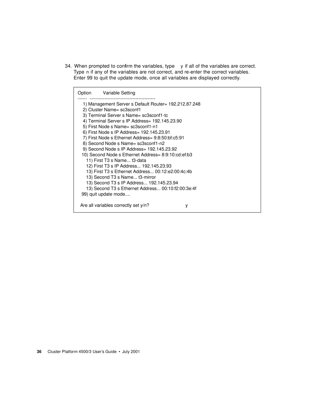 Sun Microsystems manual Cluster Platform 4500/3 User’s Guide July 