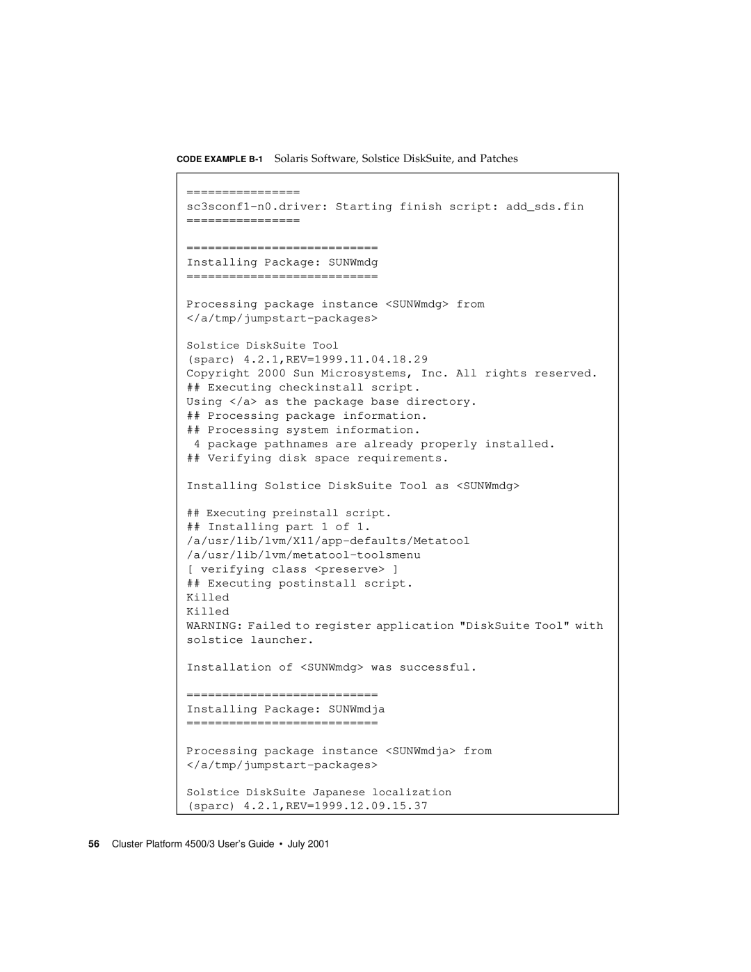 Sun Microsystems 4500/3 manual Sparc 4.2.1,REV=1999.12.09.15.37 