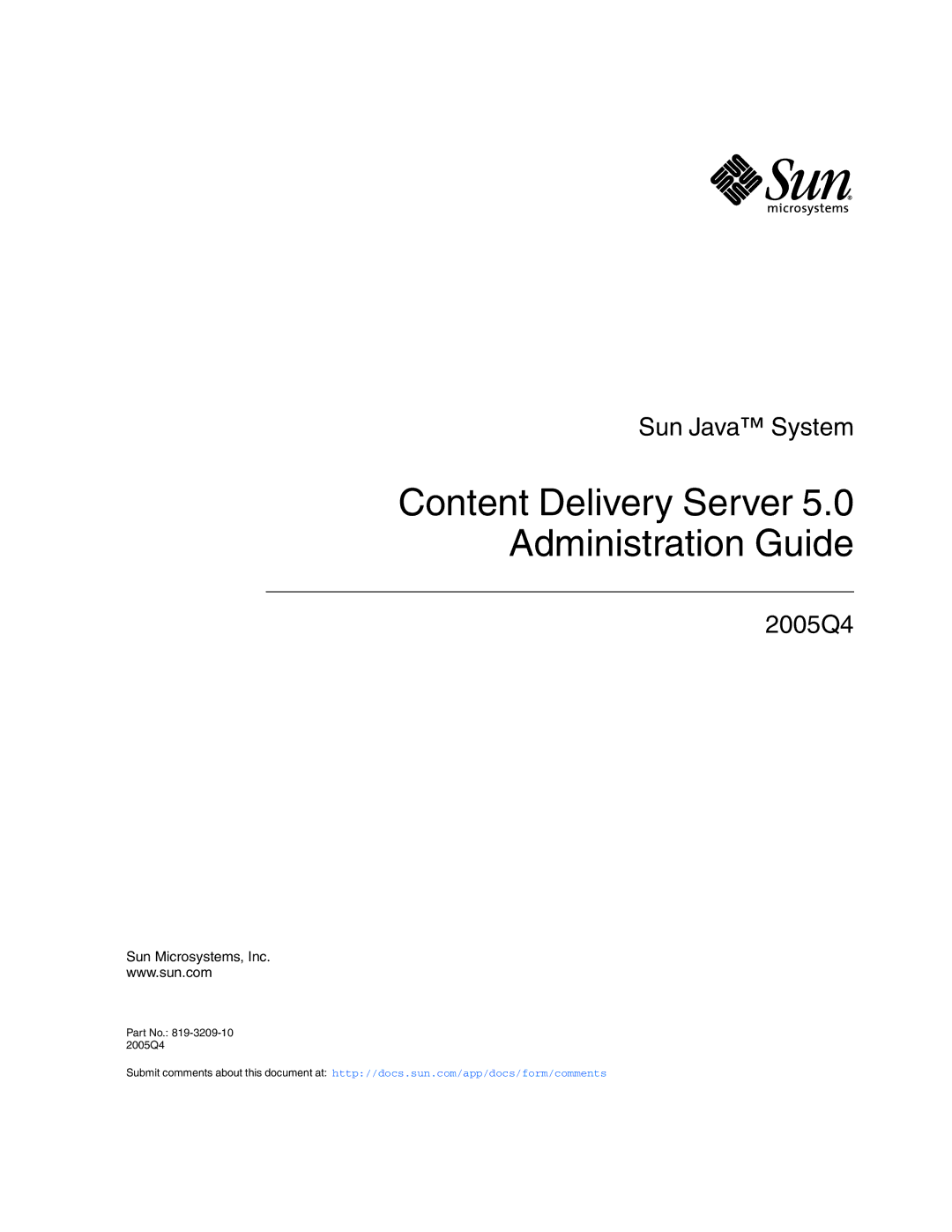 Sun Microsystems 5 manual Content Delivery Server Administration Guide 