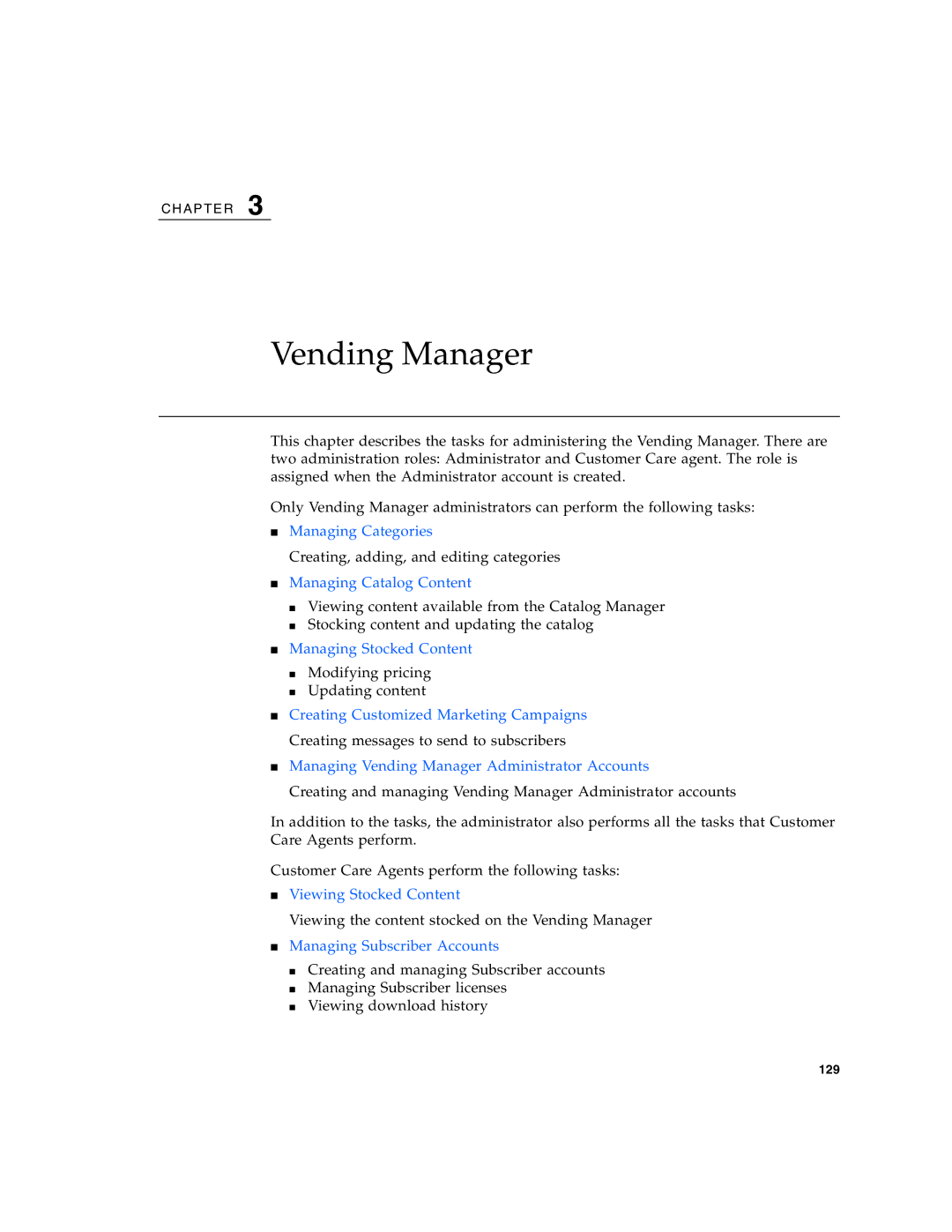 Sun Microsystems 5 manual Vending Manager 