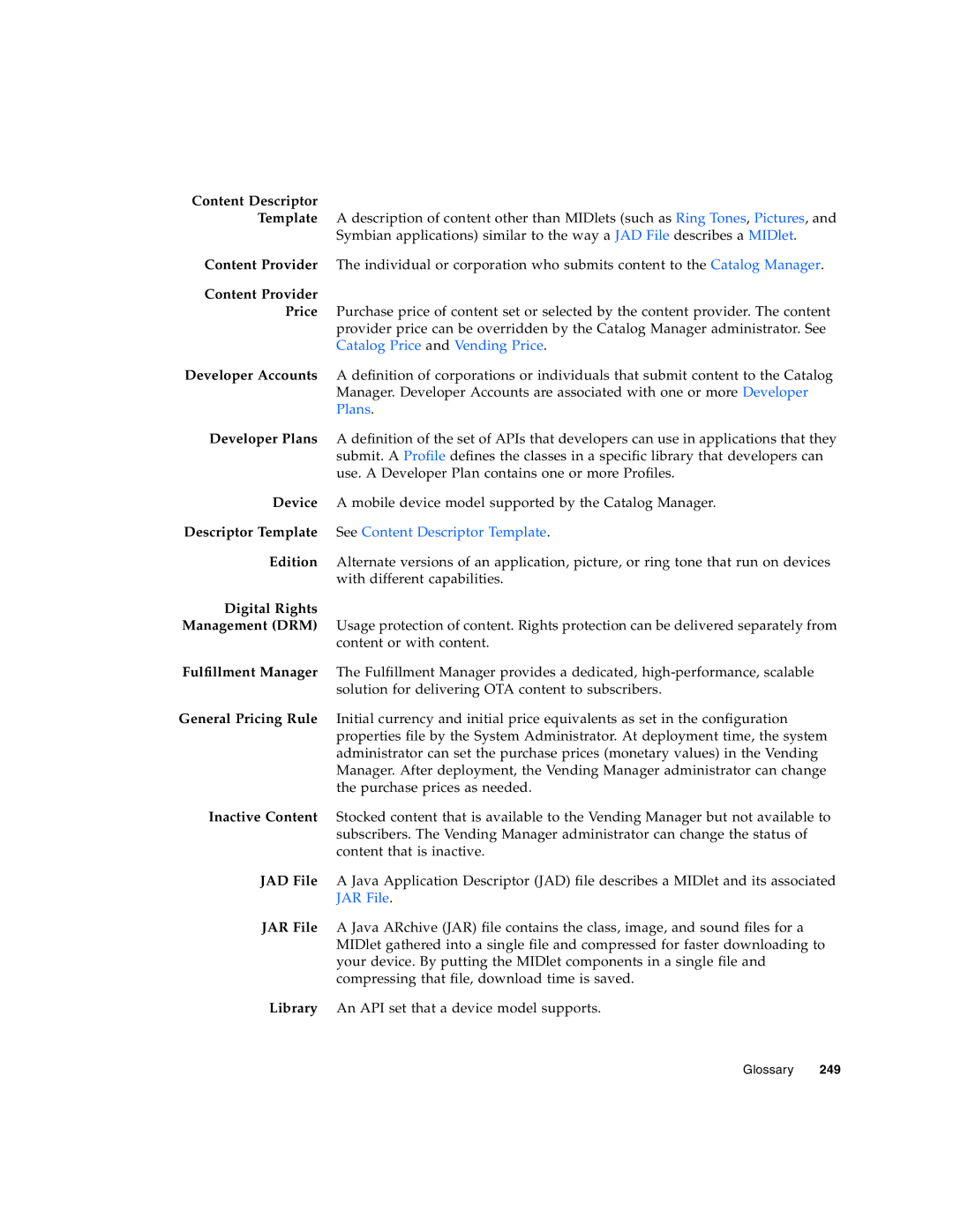 Sun Microsystems 5 manual Content Descriptor 