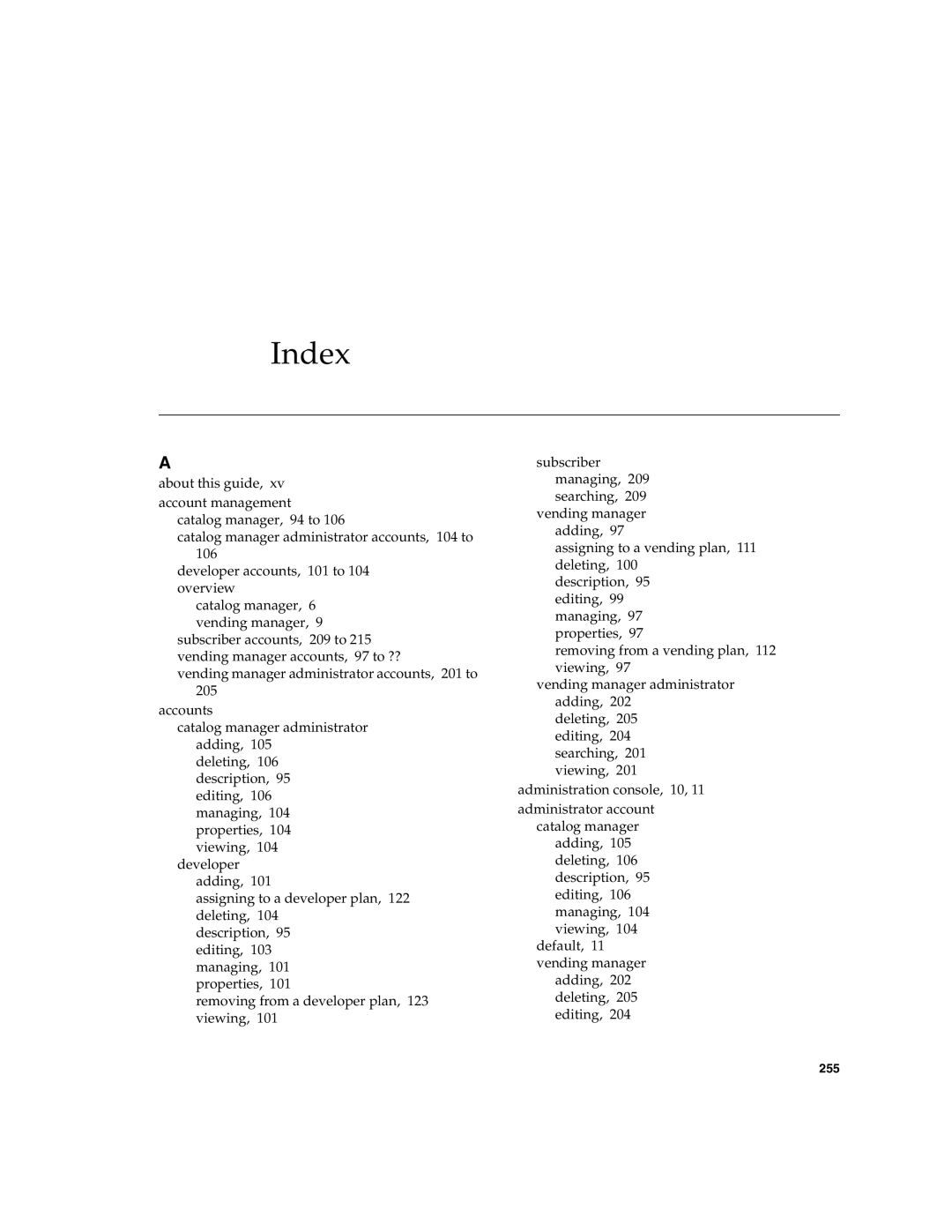 Sun Microsystems 5 manual Index 