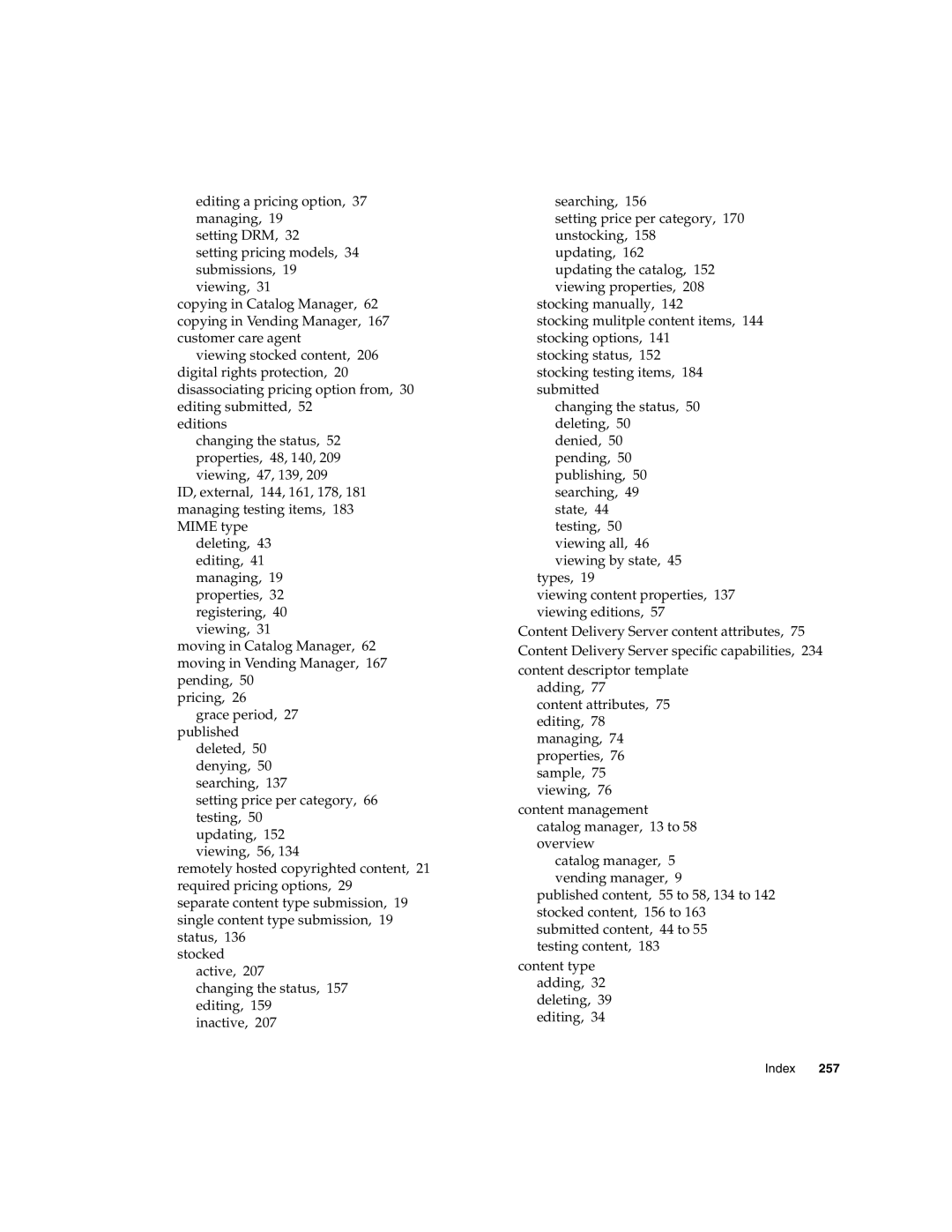 Sun Microsystems 5 manual Index 