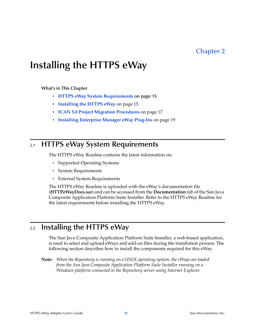 Sun Microsystems 5.1.1 manual Https eWay System Requirements, Installing the Https eWay 