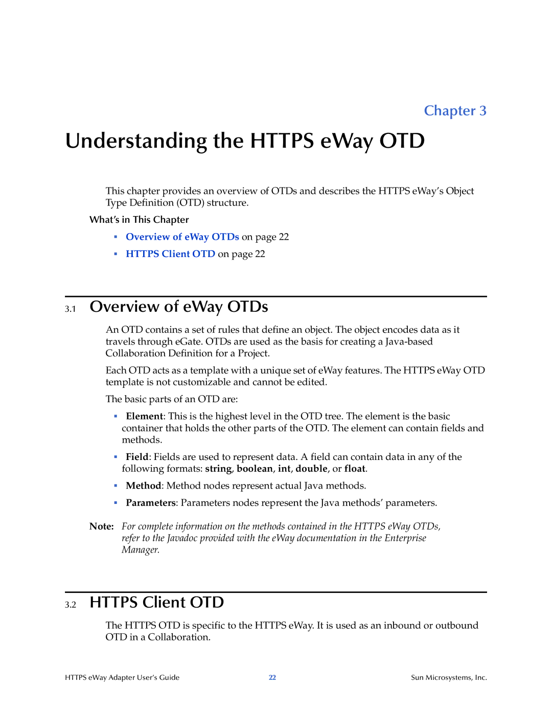 Sun Microsystems 5.1.1 manual Overview of eWay OTDs, Https Client OTD 