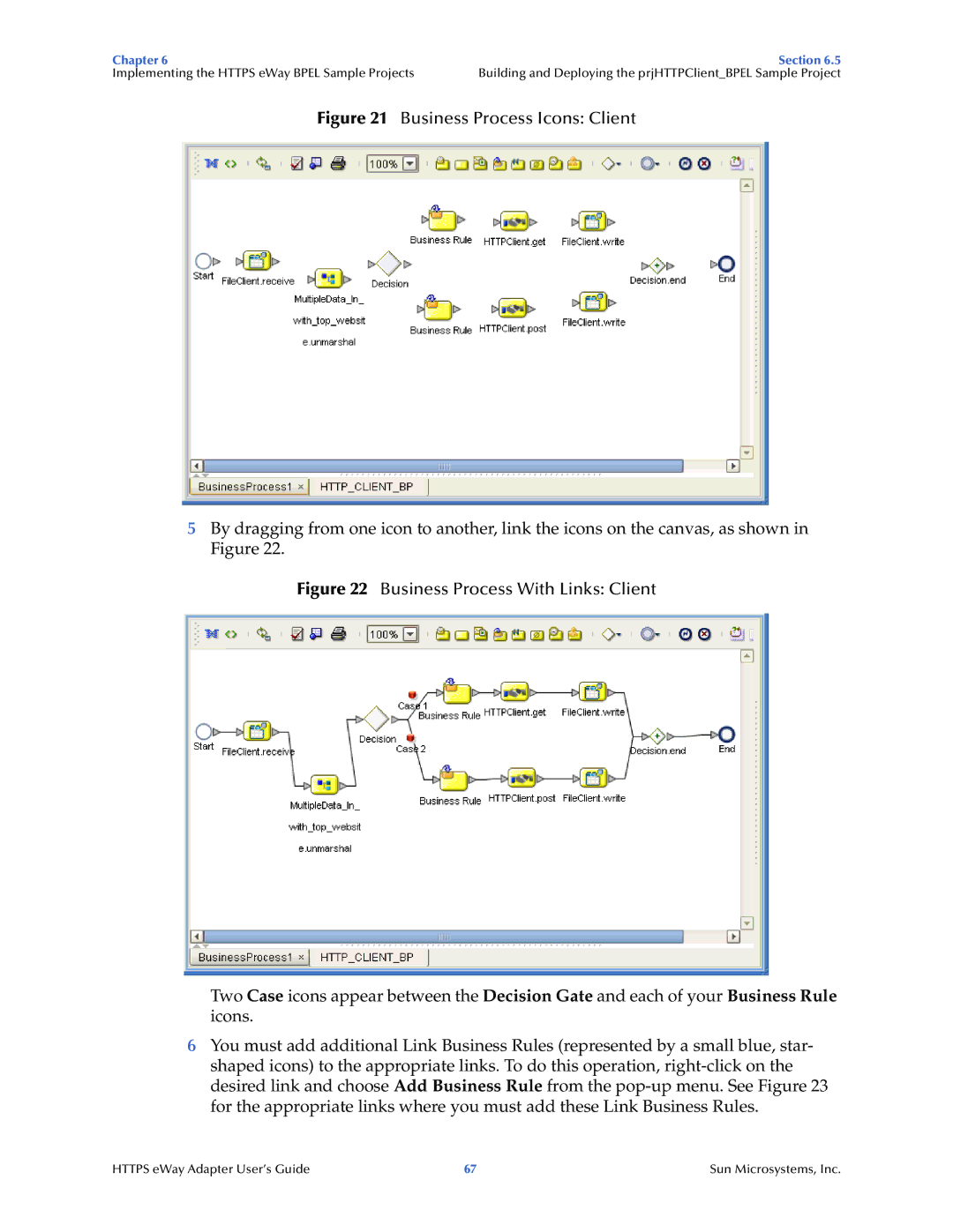 Sun Microsystems 5.1.1 manual Business Process Icons Client 