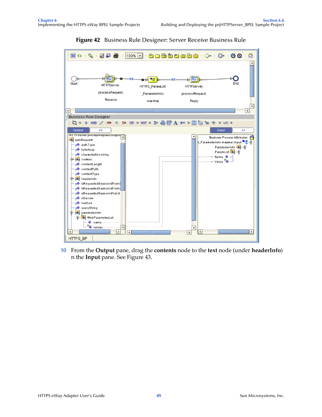 Sun Microsystems 5.1.1 manual Business Rule Designer Server Receive Business Rule 