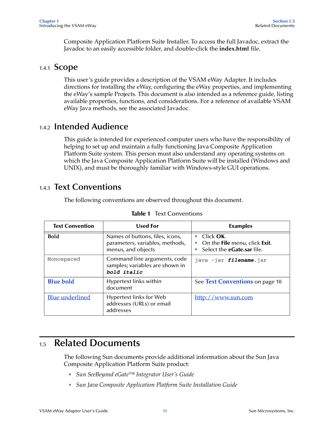 Sun Microsystems 5.1.3 manual Related Documents, Scope, Intended Audience, Text Conventions 