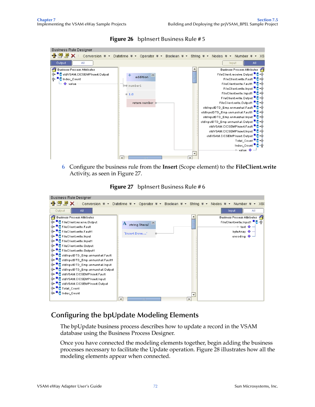 Sun Microsystems 5.1.3 manual Configuring the bpUpdate Modeling Elements 