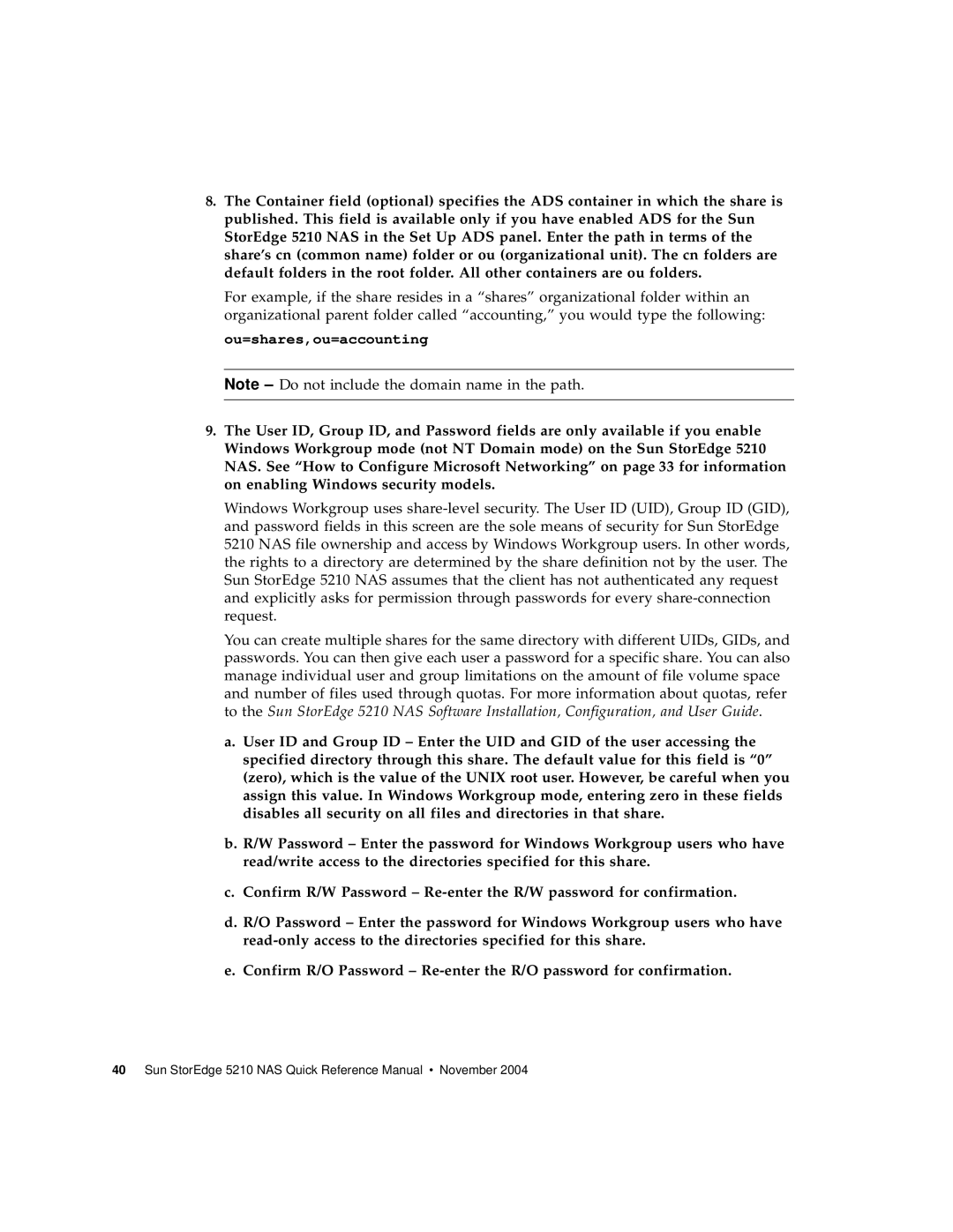 Sun Microsystems 5210 NAS manual Ou=shares,ou=accounting 