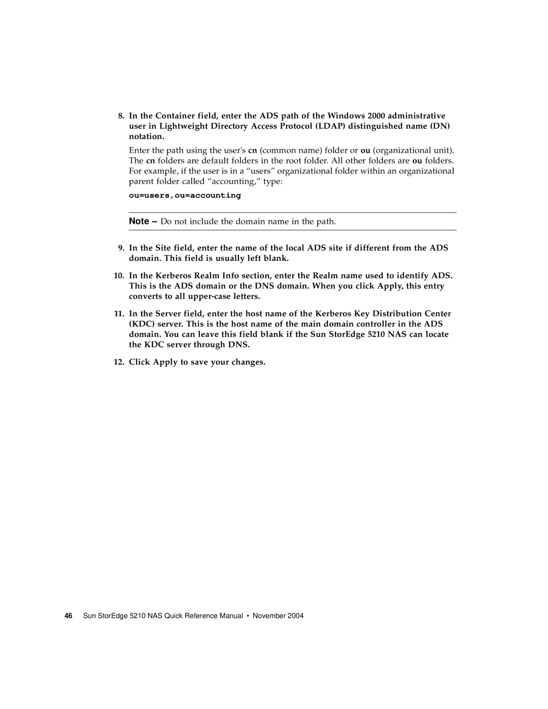 Sun Microsystems 5210 NAS manual Ou=users,ou=accounting 