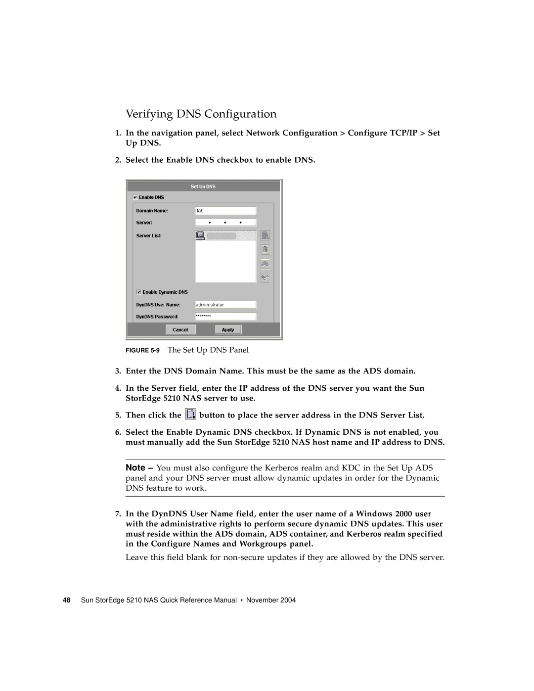 Sun Microsystems 5210 NAS manual Verifying DNS Configuration 