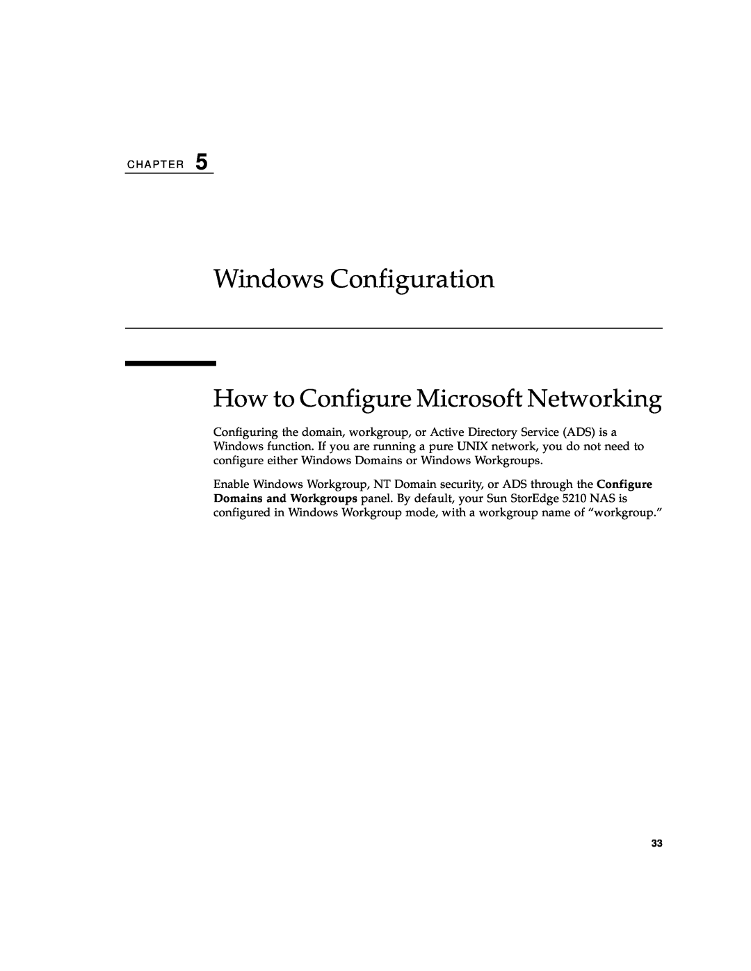 Sun Microsystems 5210 NAS manual Windows Configuration, How to Configure Microsoft Networking 
