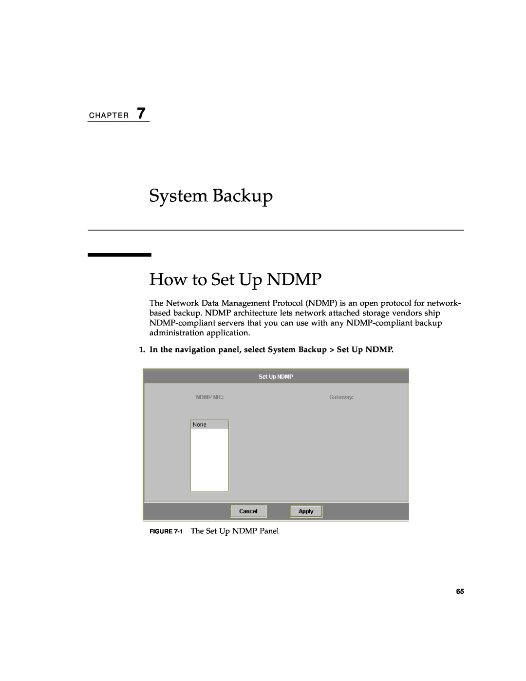 Sun Microsystems 5210 NAS manual System Backup, How to Set Up NDMP 