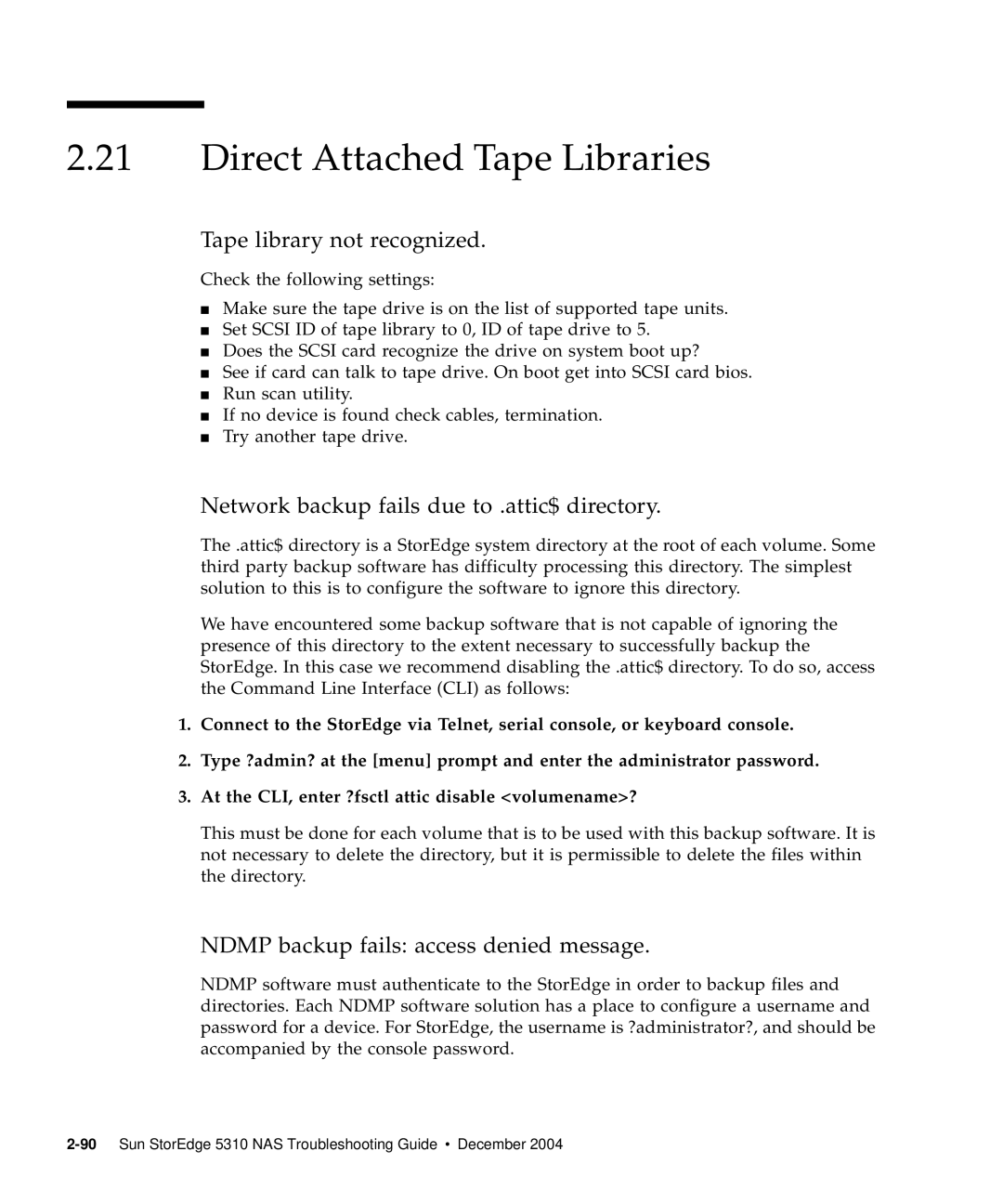 Sun Microsystems 5310 NAS manual Direct Attached Tape Libraries 