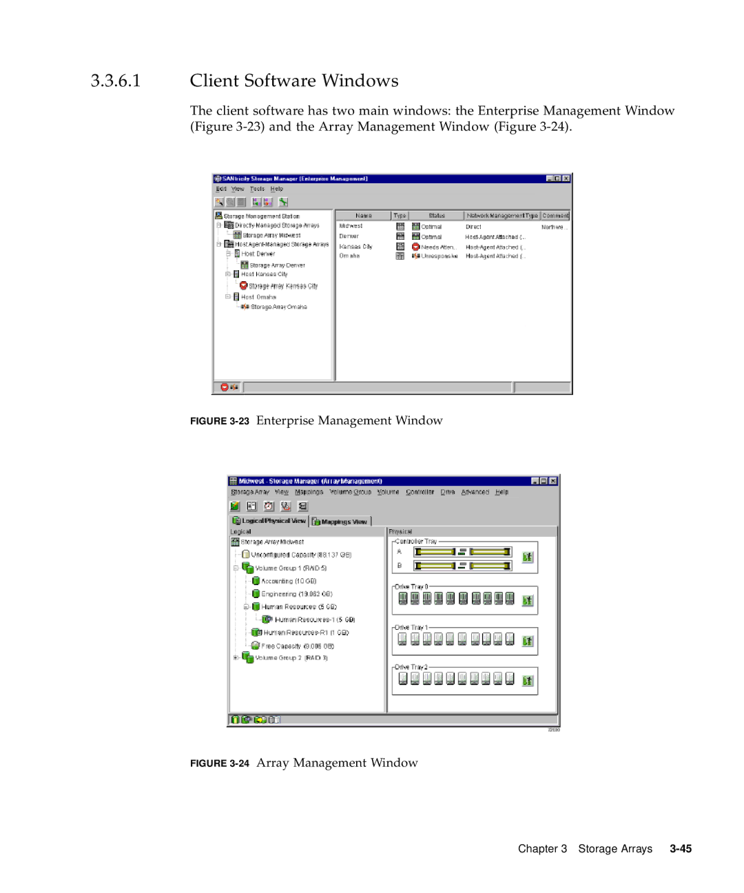 Sun Microsystems 5310 NAS manual Client Software Windows, 23Enterprise Management Window 