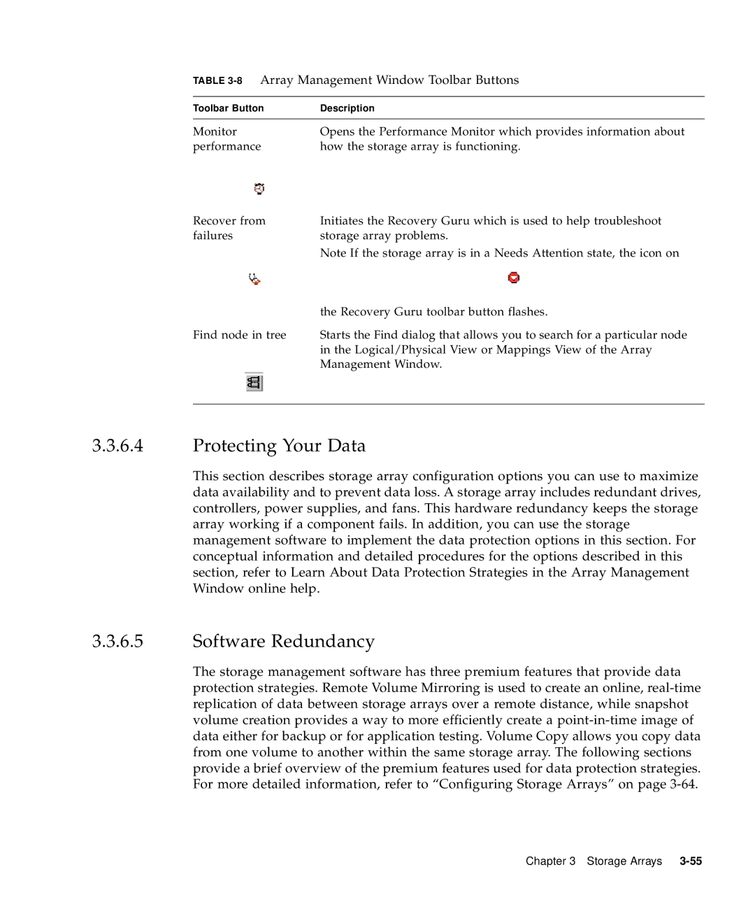 Sun Microsystems 5310 NAS manual Protecting Your Data, Software Redundancy 