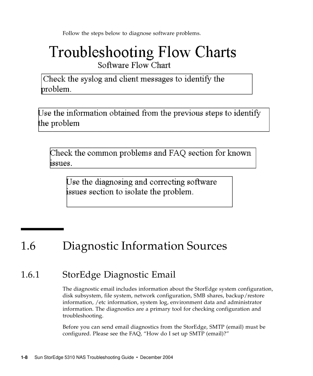 Sun Microsystems 5310 NAS manual Diagnostic Information Sources, StorEdge Diagnostic Email 